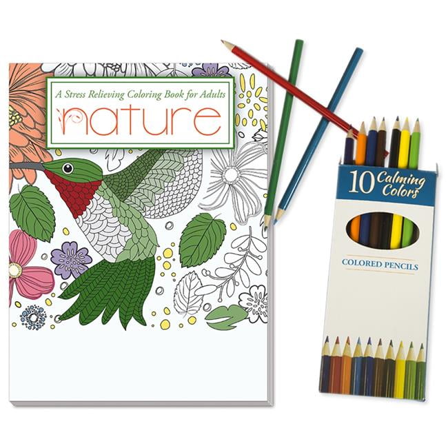 Picture of DDI 2345912 Nature - Adult Coloring Book and Colored Pencil Relax Pack Set Case of 50