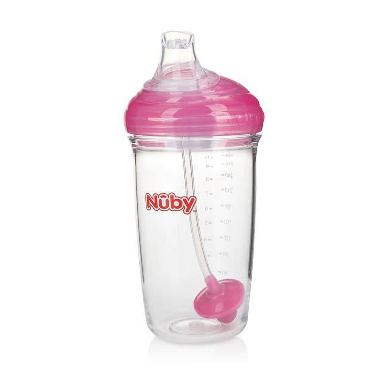 Picture of DDI 2346686 Nuby? No-Spill Trainer Cups w/Hygienic Cover - Pink  10 oz Case of 24