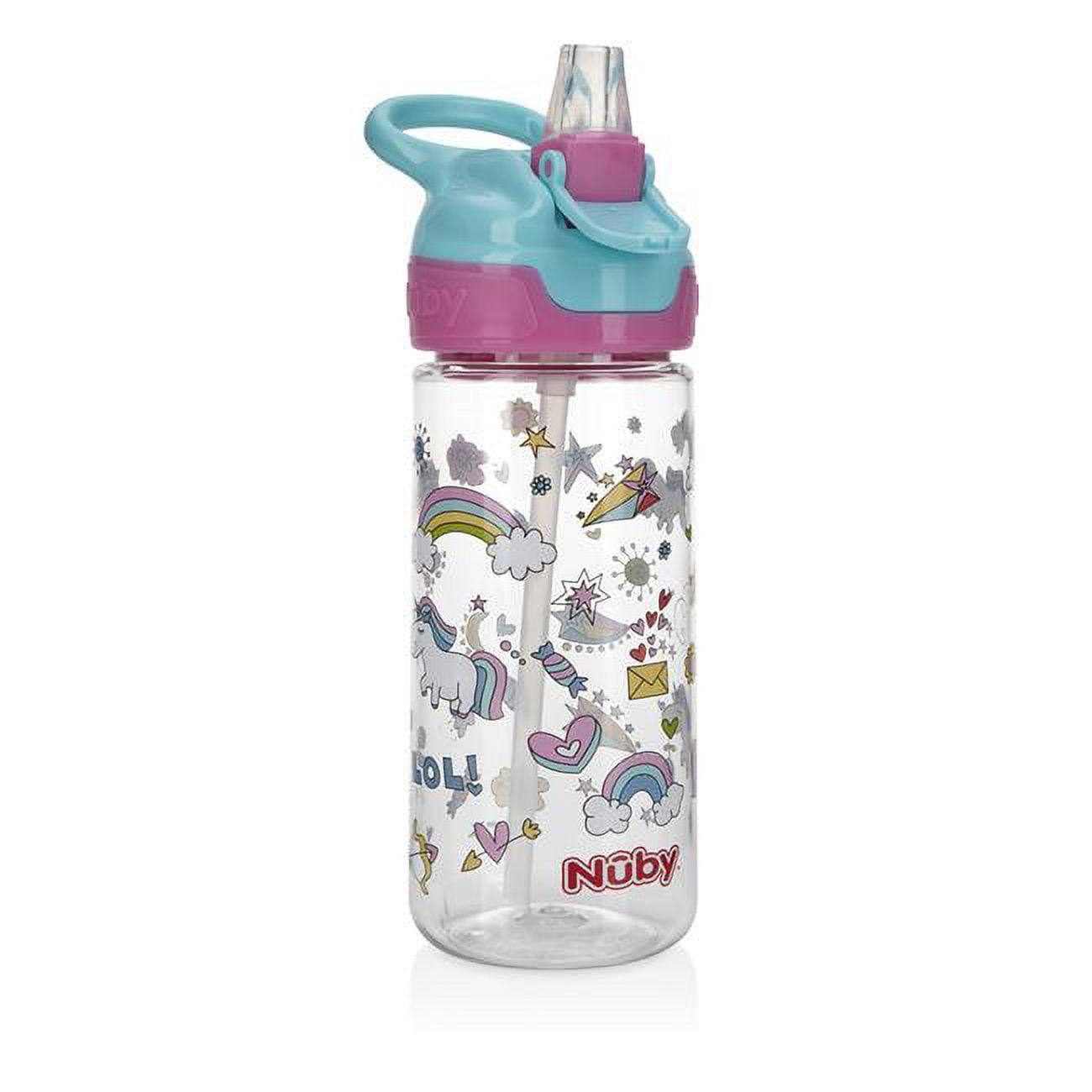 Picture of Nuby 2346696 18 oz Unicorns Flip-it Soft Spout Tritan Water Bottle&#44; Case of 48