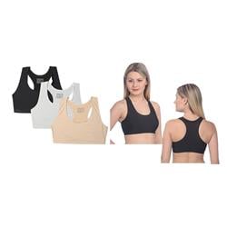 Picture of DDI 2346505 Removable Pad Sports Bra&#44; White - Medium&#44; Large & Extra Large - Case of 24