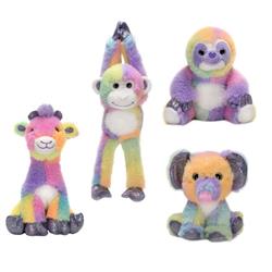 Picture of DDI 2348134 Jungle Animal Plush&#44; Rainbow Sherbert - Assorted Colors - Case of 36