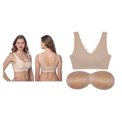 Picture of DDI 2346519 Sports Day &amp; Night Bra with Removable Pad - M/L/XL - Beige Case of 24