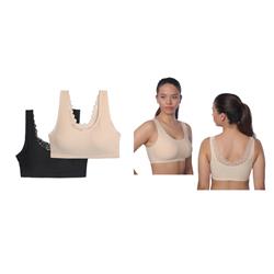 Picture of DDI 2346522 Women&apos;s Pullover Back Lace Bra with Removable Pad - M/L/XL - Beige Case of 24