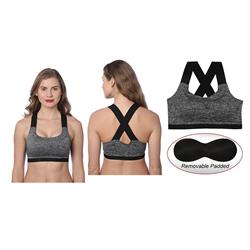 Picture of DDI 2346531 Sports Bras with Removable Pad - M/L/XL - Black Case of 24