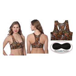 Picture of DDI 2346533 Sports Bras with Removable Pad - M/L/XL - Printed Brown Case of 24