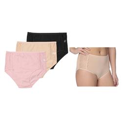 Picture of DDI 2346602 Ribbed Cotton Briefs Regular Size - Beige/Black/Pink Case of 72