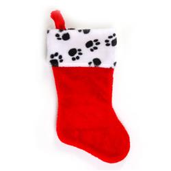 Picture of FLOMO 2347585 16 in. Plush Paw Print Christmas Stocking&#44; Case of 12