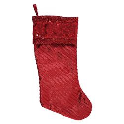 Picture of DDI 2347550 Christmas Red Metallic Stocking With Sequins Case of 48
