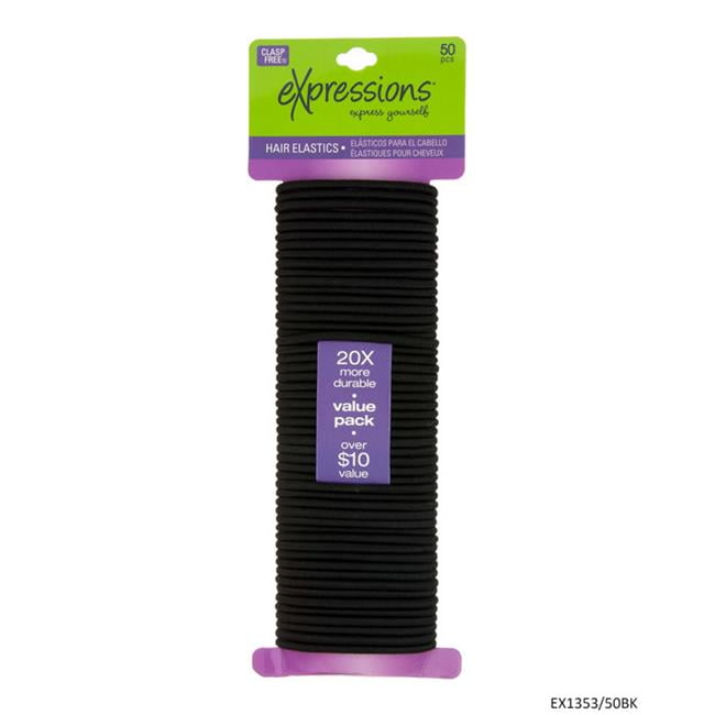 Picture of Expressions 2334296 Basic Elastic Hair Accessories&#44; Black - Case of 48 - 50 Piece