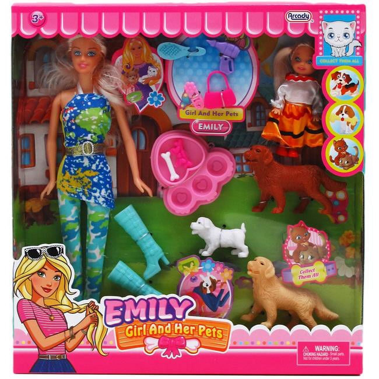 Picture of DDI 2349163 11.5 in. Emily Doll with Mini Doll Pets & Accessories&#44; Assorted Color - Case of 12