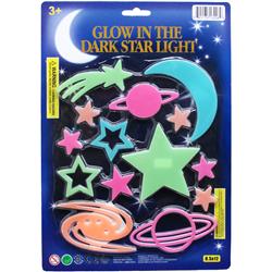 2349212 Glow Planets, Stars & Comets, Assorted Color - Case of 72 - 9-14 Piece -  DDI