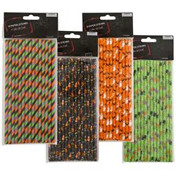 Picture of DDI 2351498 15 Piece Halloween Paper Straws - Assorted Case of 48