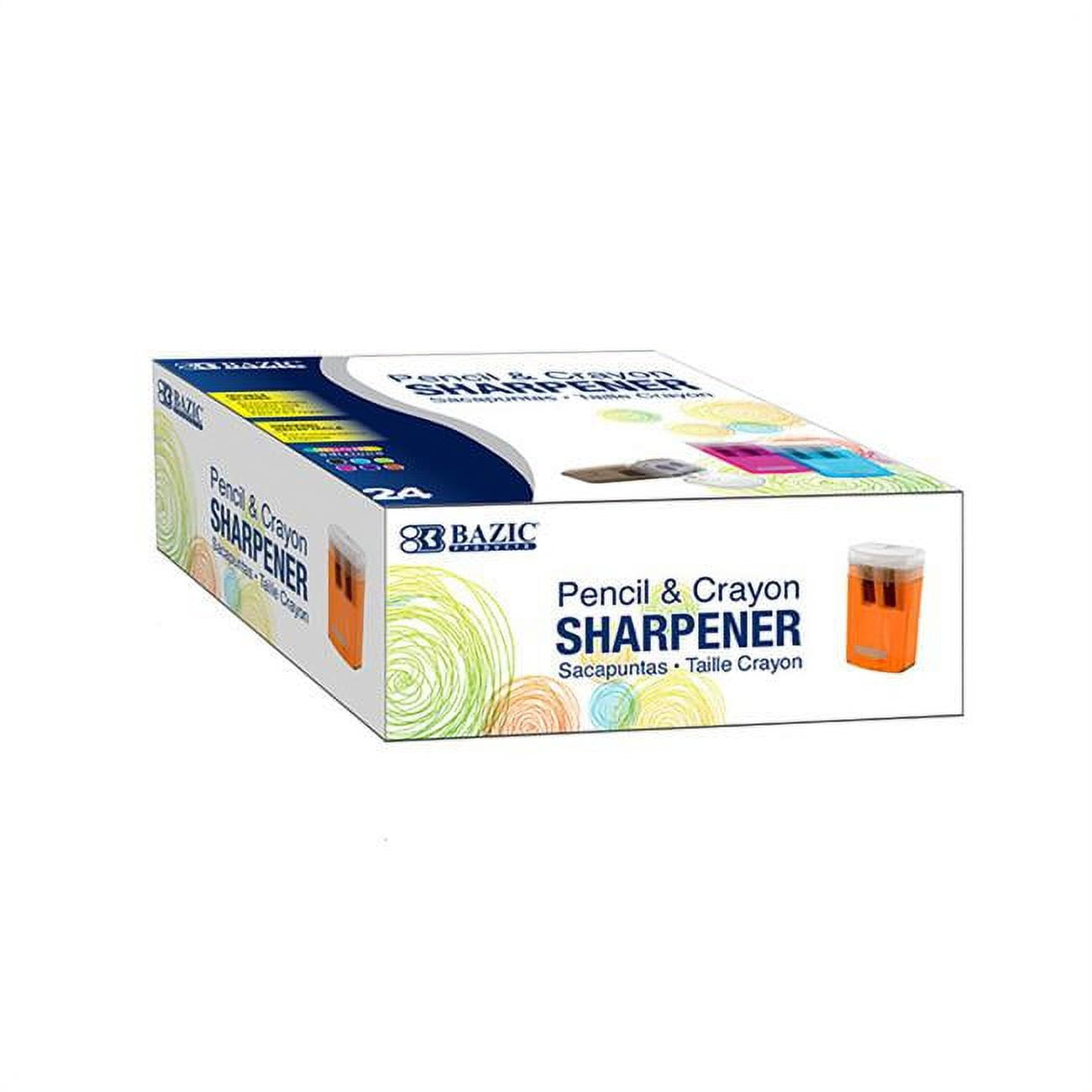 Picture of DDI 2351613 BAZIC Dual Blades Sharpener w/ Lid &amp; Receptacle Case of 24