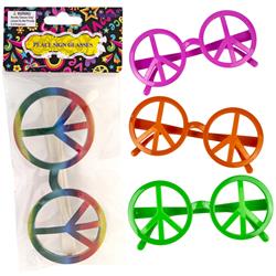 Picture of DDI 2351459 Peace Sign Glasses - Assorted Case of 24