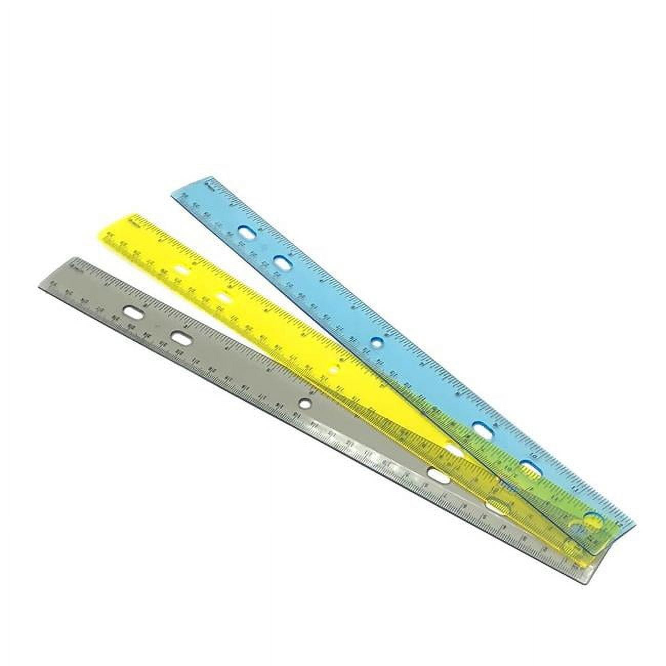 Picture of DDI 2352058 12&quot; Hard Plastic Ruler - Assorted Case of 144