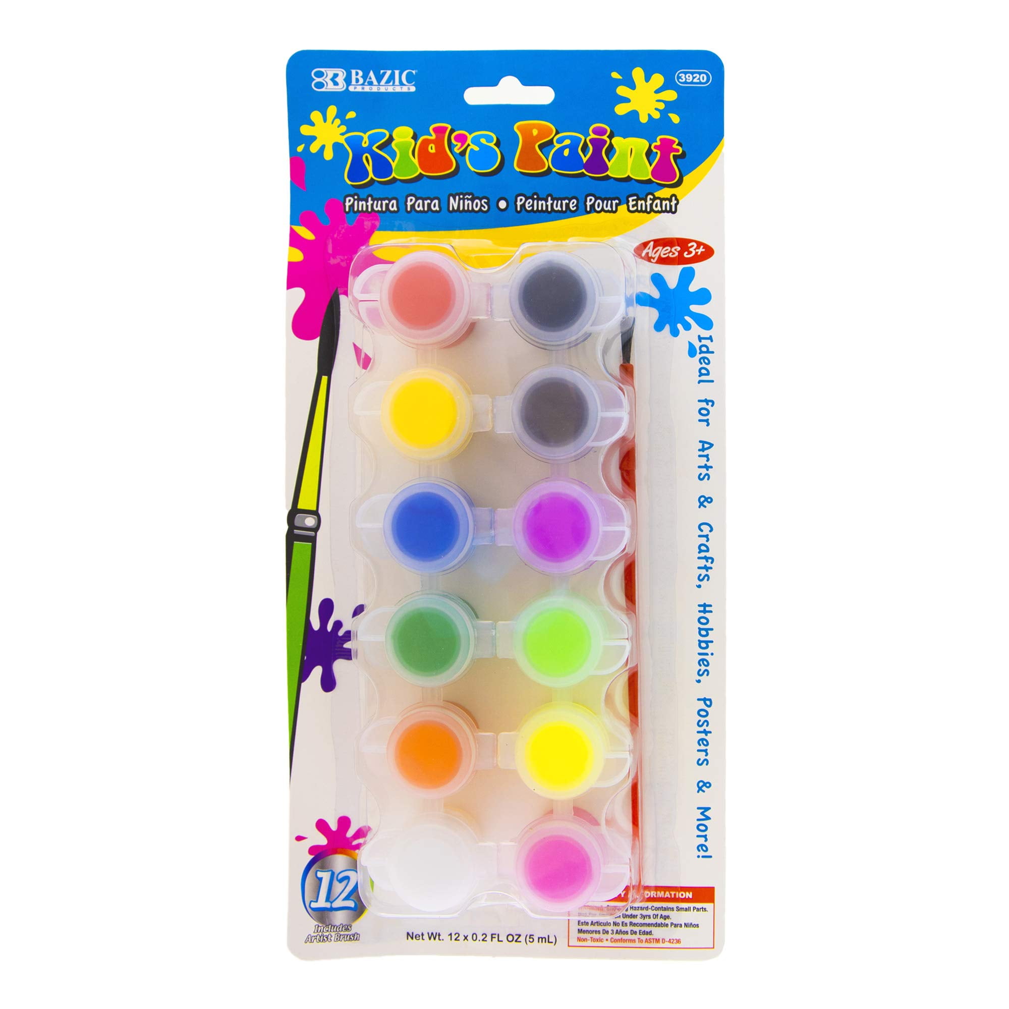 Picture of DDI 2353438 Kid&apos;s Paint with Brush - 12 Colors  5 mL Case of 24