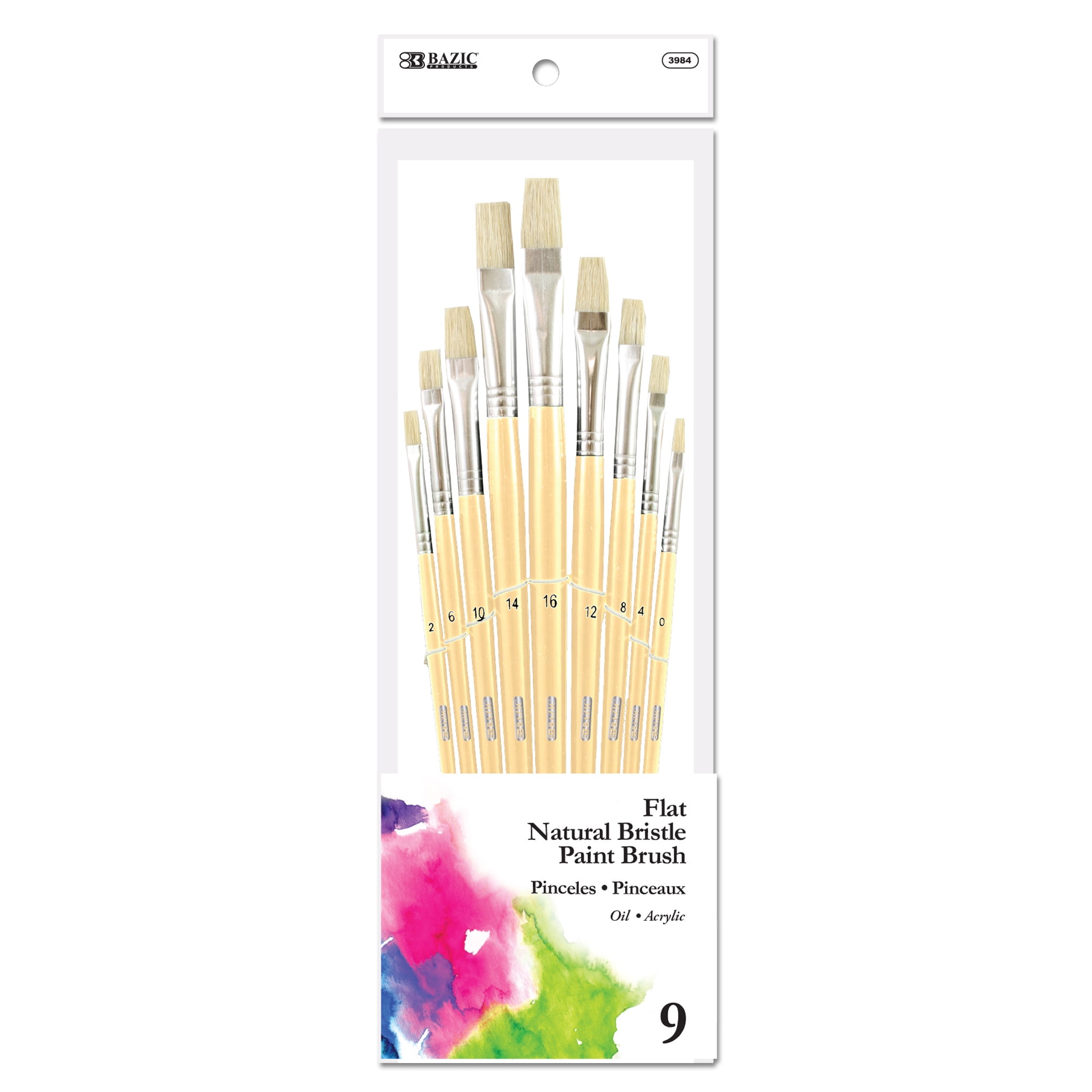 Picture of DDI 2352900 Flat Natural Bristle Paint Brush - 9 Pack Case of 12
