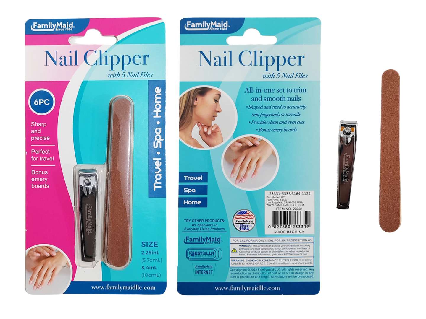 Nail Clipper & File Sets - 6 Piece case of 144