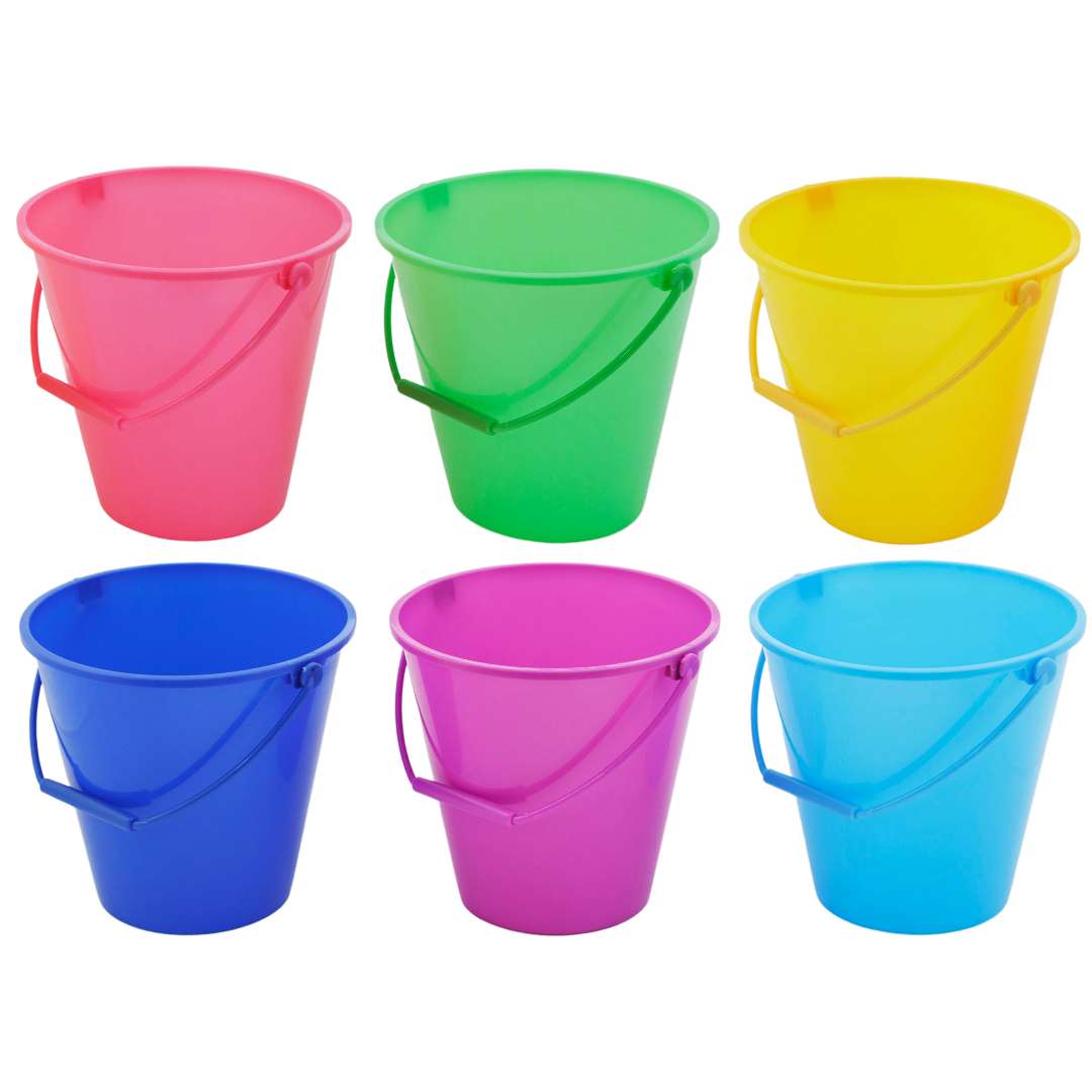 Plastic Buckets - Assorted Colors case of 36