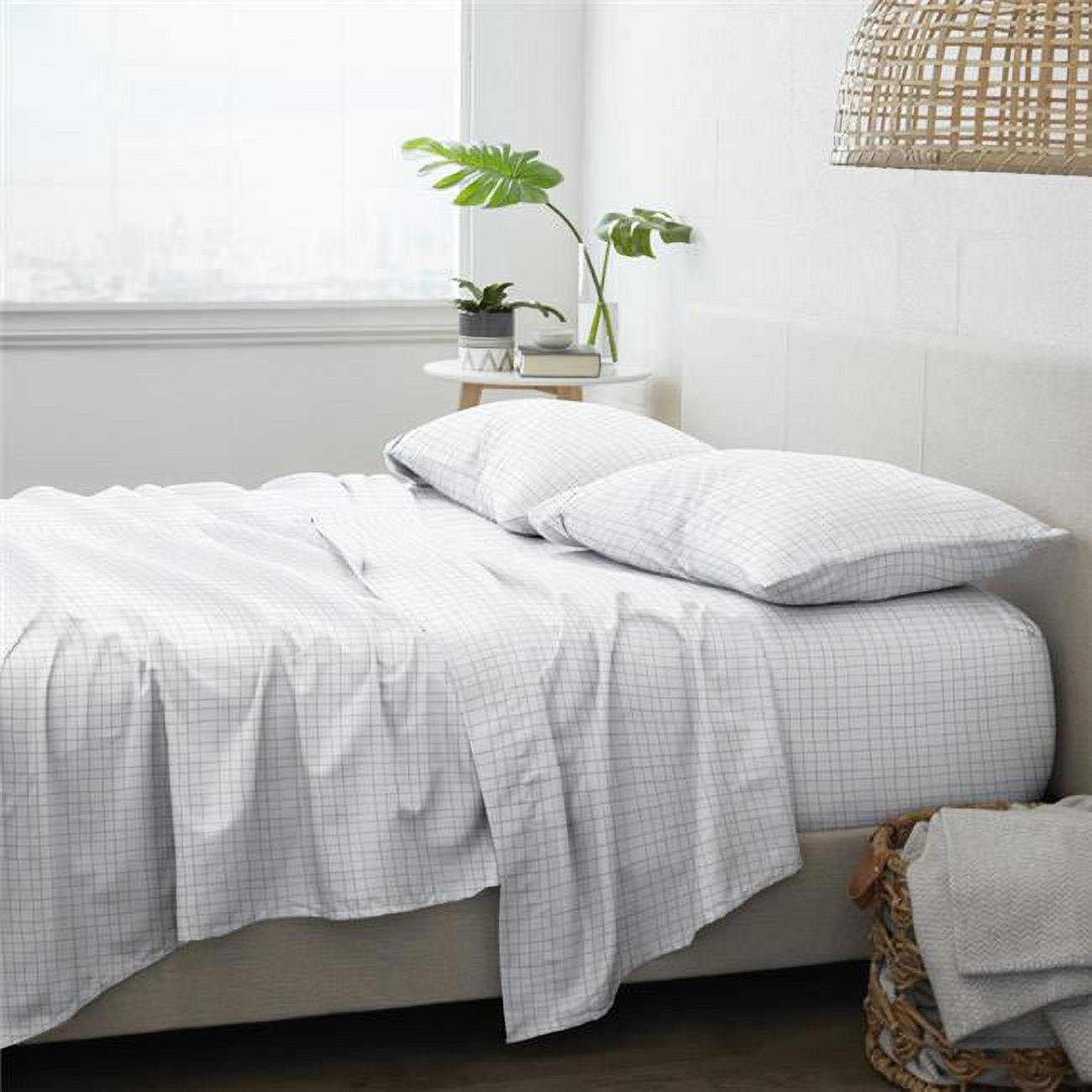 2355268 Home Collection Premium Ultra Soft Crossroad Pattern Bed Sheets Set - 4 Piece Case of 12
