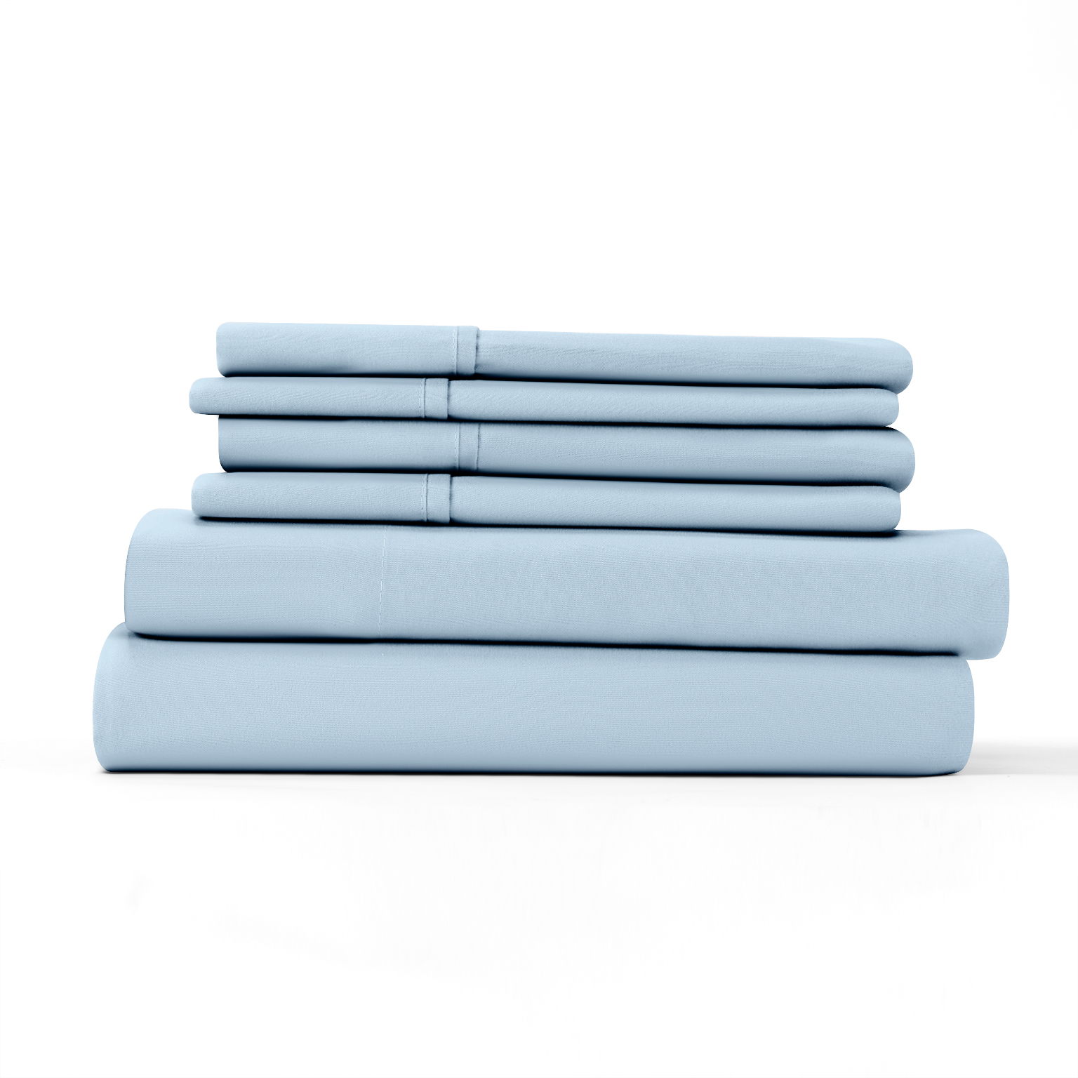 2355305 Luxury Bed Sheets - Solid Blue, Full, 6 Set case of 8