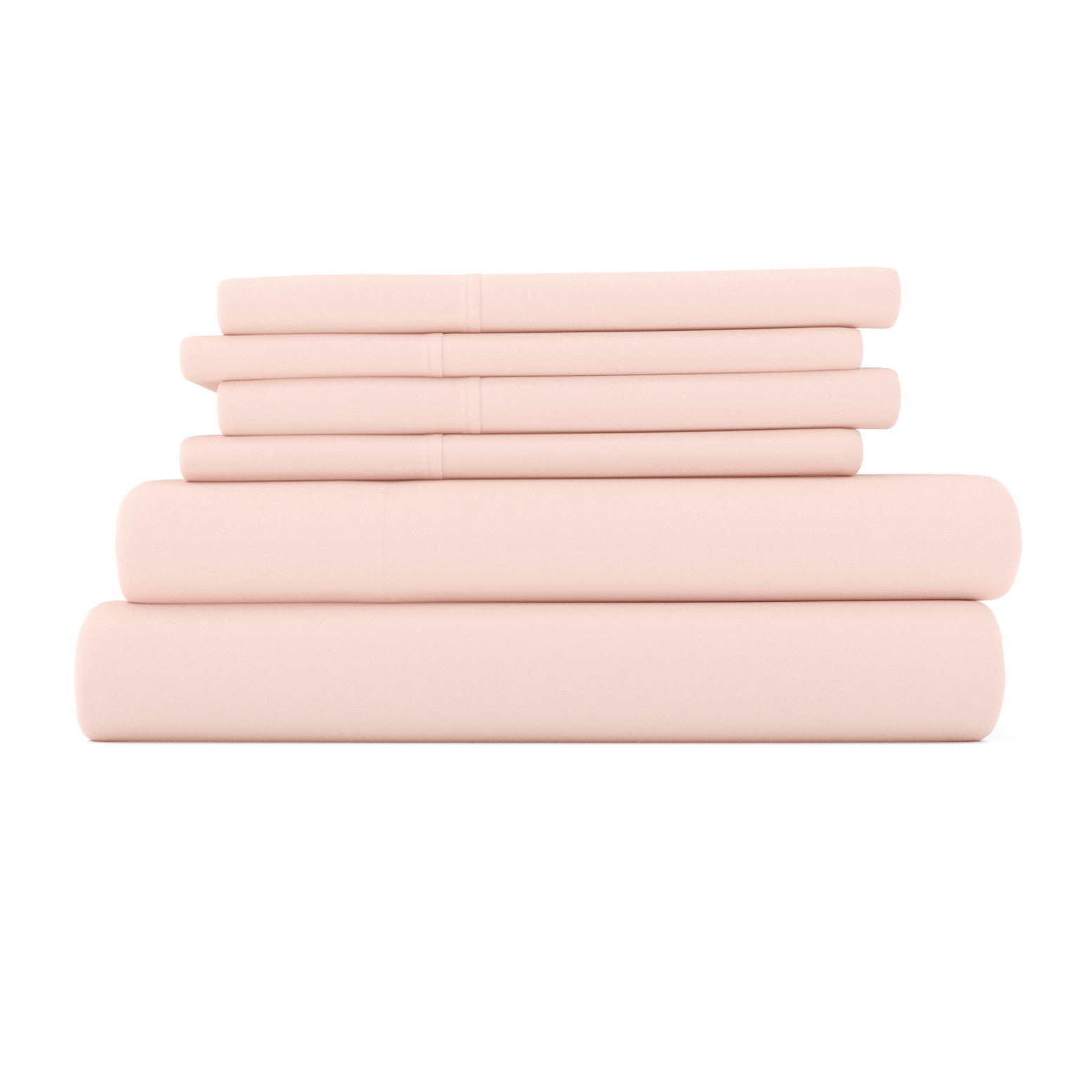 Luxury Bed Sheets - Solid Blush, Full, 6 Set case of 8
