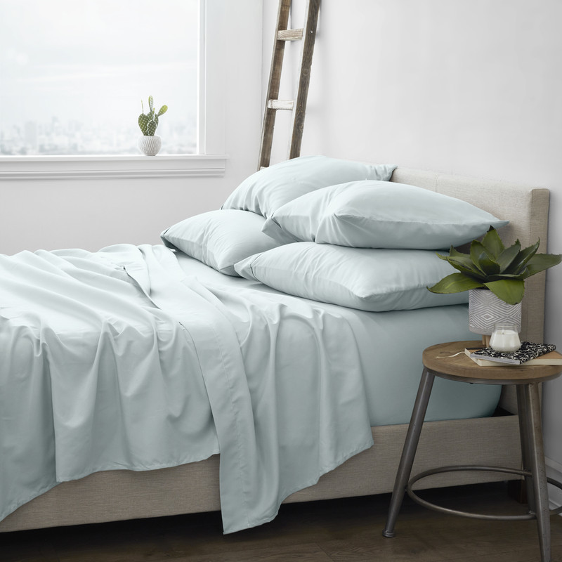 2355307 Luxury Bed Sheets - Solid Mint, Full, 6 Set case of 8