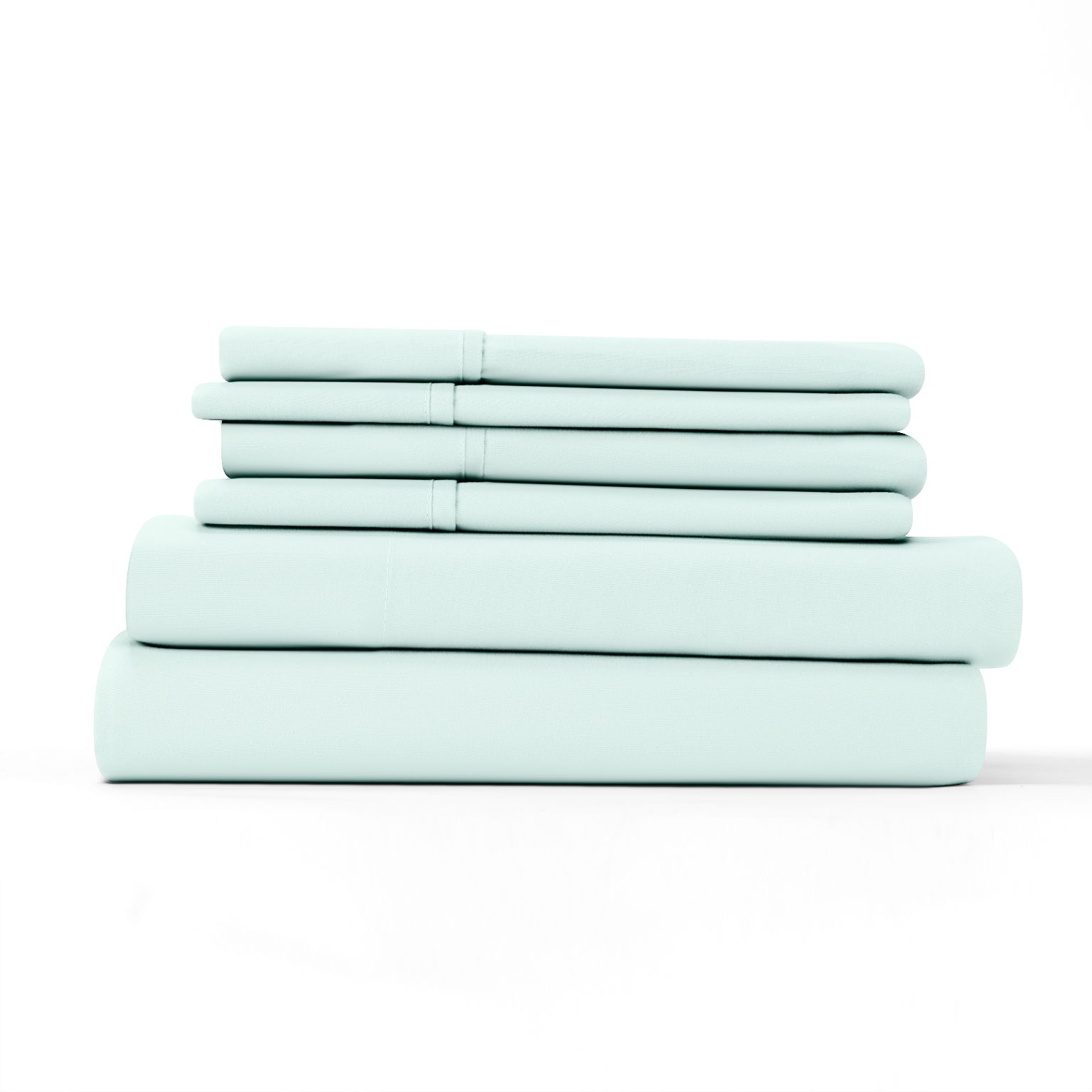 Luxury Bed Sheets - Solid Mint, Queen, 6 Set case of 8