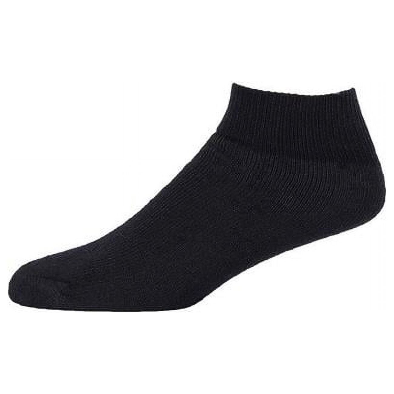 Picture of DDI 2353553 Stretch Knit Ankle Quarter Socks - Black  9-11 Case of 240