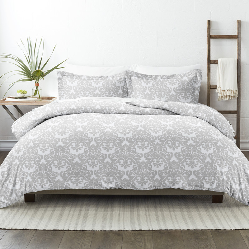 Duvet Cover Sets - Romantic Gray, King, 3 Piece case of 12