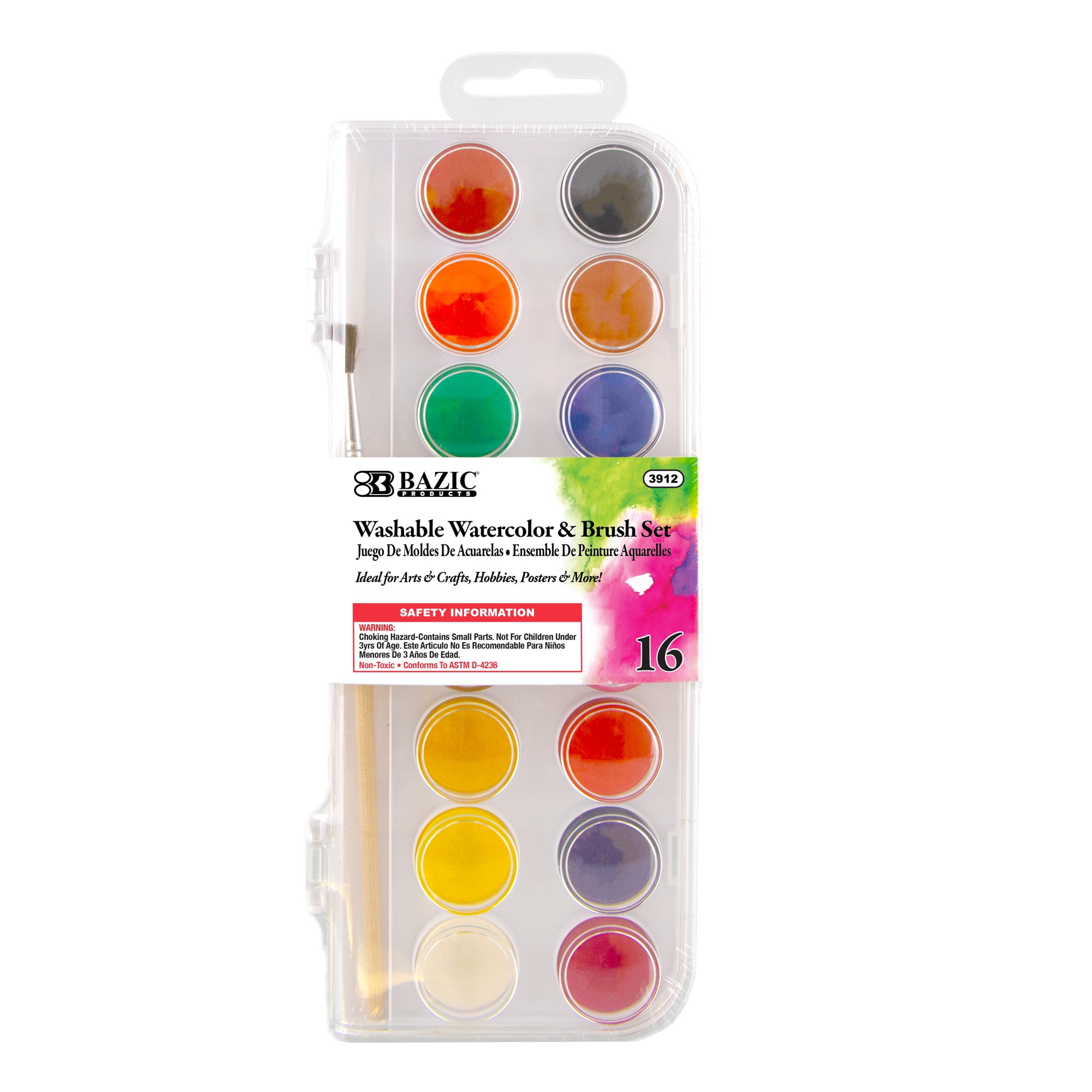 Picture of DDI 2354882 Washable Watercolor with Brush Set - 16 Pieces Case of 24