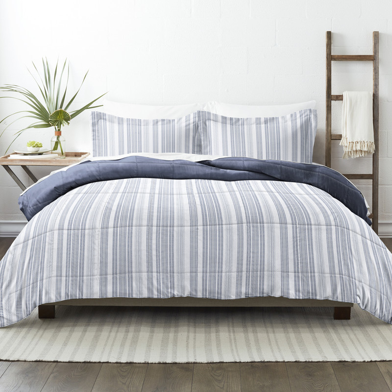Down Alternative Comforters - Farmhouse Navy, King, 3 Piece case of 6