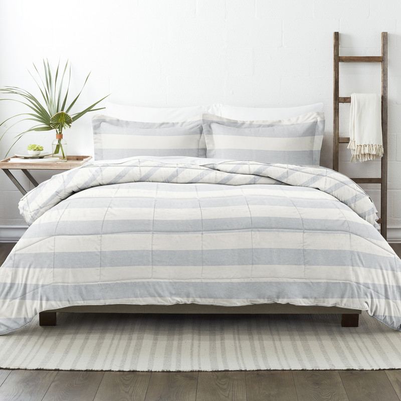 Twin Reversible Comforter Sets - Distressed Stripes case of 6