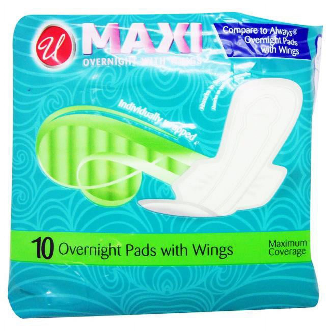 Picture of DDI 2321184 Maxi Overnight Pads with Wings Case of 48