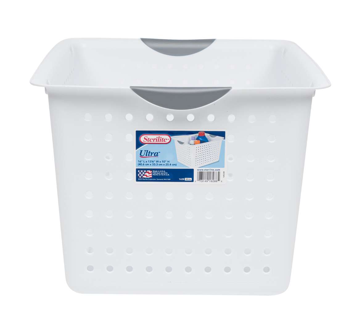 2354122 Deep Plastic Baskets - White, 10 case of 6