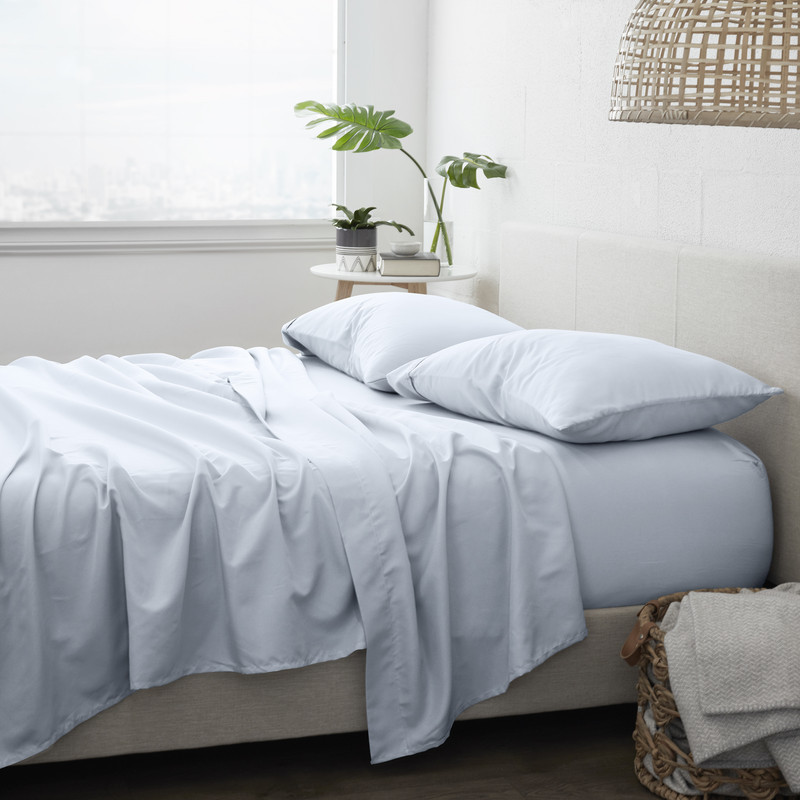 Bed Sheet Sets - Light Blue, Queen, 4 Set case of 12
