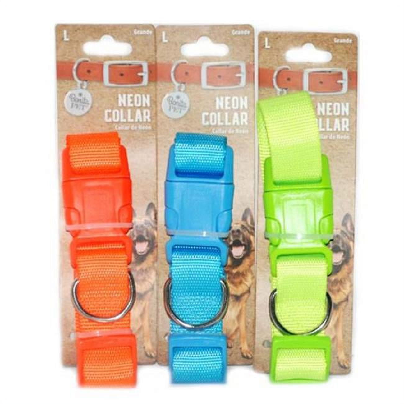 Picture of Bonita Pet 2324544 Large Neon Pet Collars&#44; Assorted Color - Case of 96