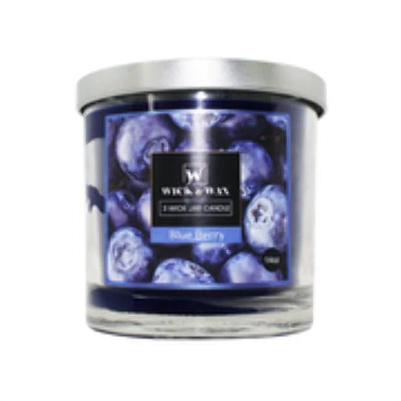 Picture of Wick & Wax 2359348 14 oz 3-Wick Jar Candle&#44; Blueberry - Case of 6