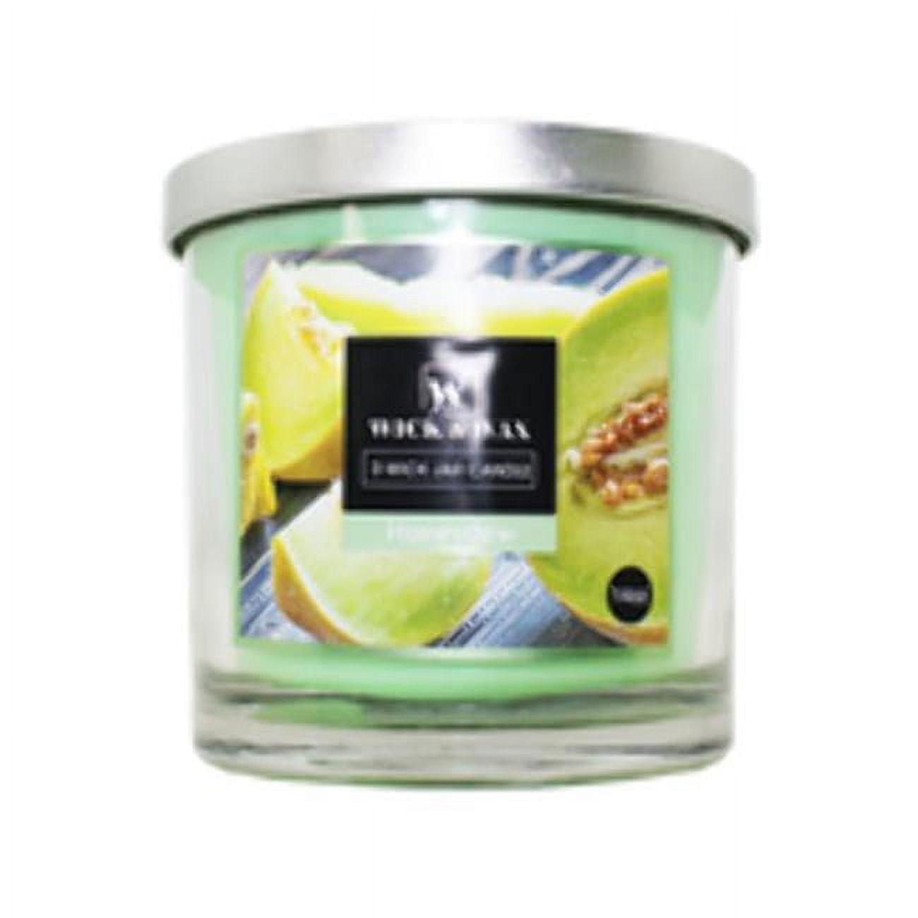 Picture of Wick & Wax 2359352 14 oz 3-Wick Jar Candle&#44; Honeydew - Case of 6
