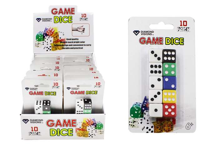 2279356 Color Game Dice, Assorted, 10 Pack case of 192