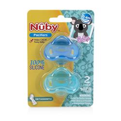 Picture of DDI 2360061 Nuby 100 Percentage Silicone Pacifiers - 2 Piece - Case of 72