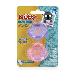Nuby 100 Percentage Silicone Pacifiers - 2 Piece - Case of 72