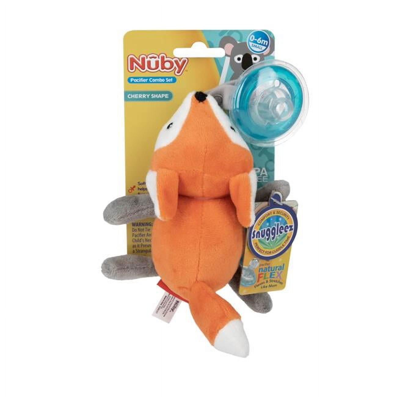 Picture of DDI 2360063 Nuby Plush Toy Pacifiers - Case of 12 - Pack of 12