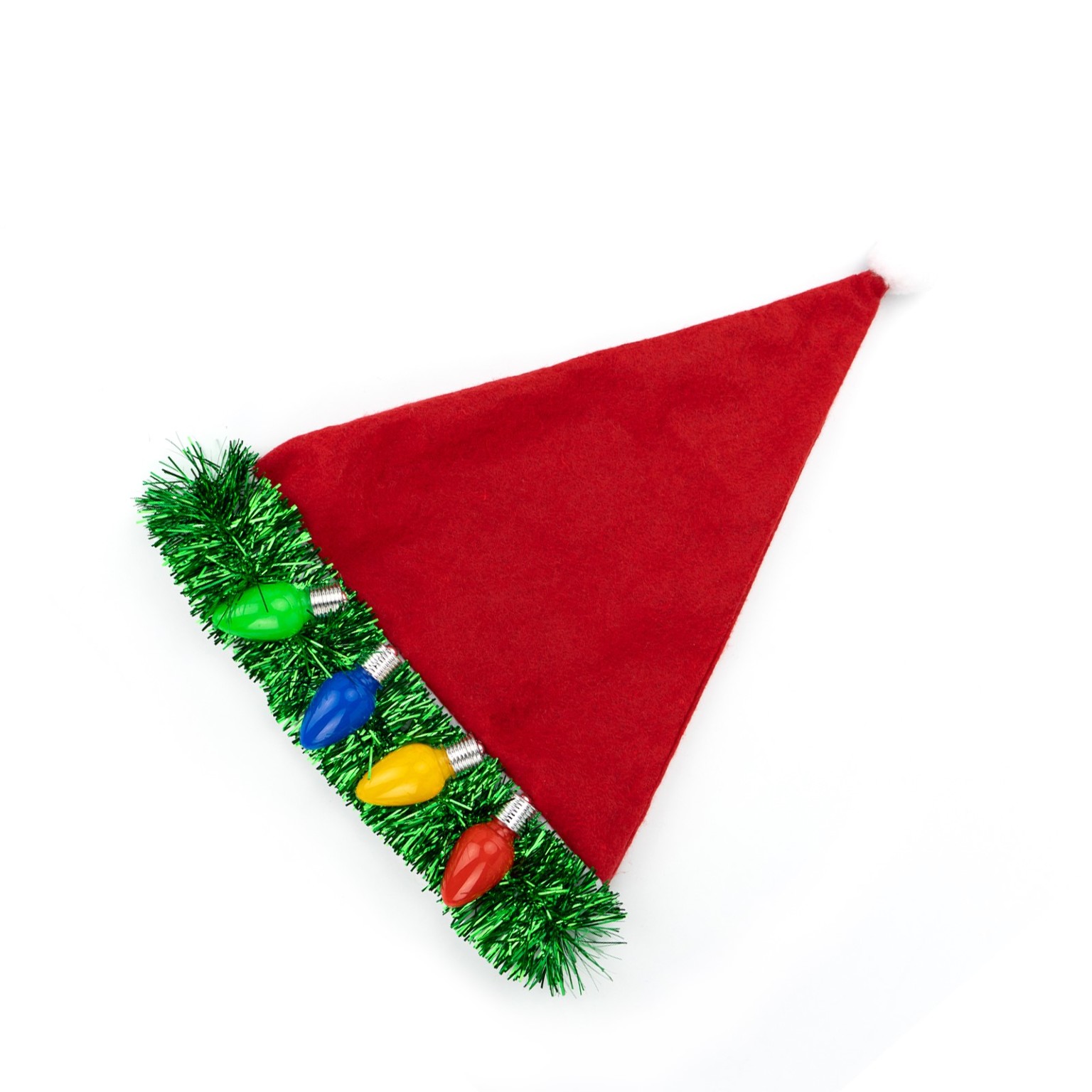 Tacky Tinsel Light Up Santa Hats case of 48