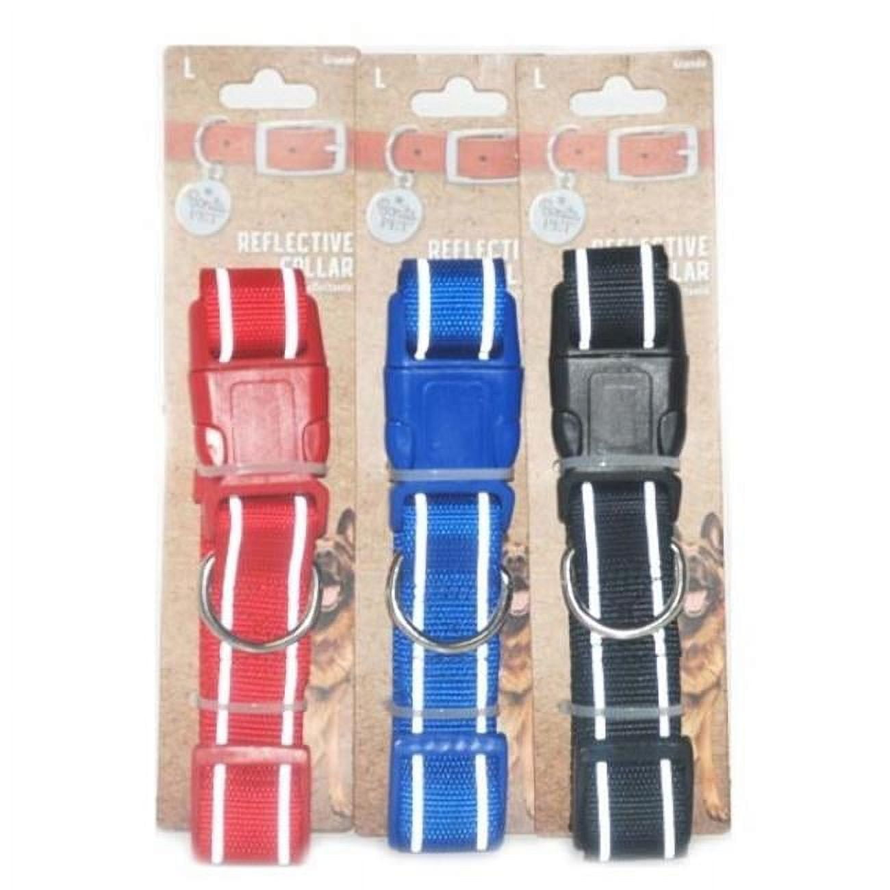 Picture of DDI 2332266 Reflective Dog Collars&#44; Red&#44; Blue & Black - Large - Case of 96
