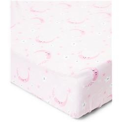 Picture of Sweet & Soft 2361415 Cloud & Moon Fitted Crib Sheet&#44; Pink - Case of 48