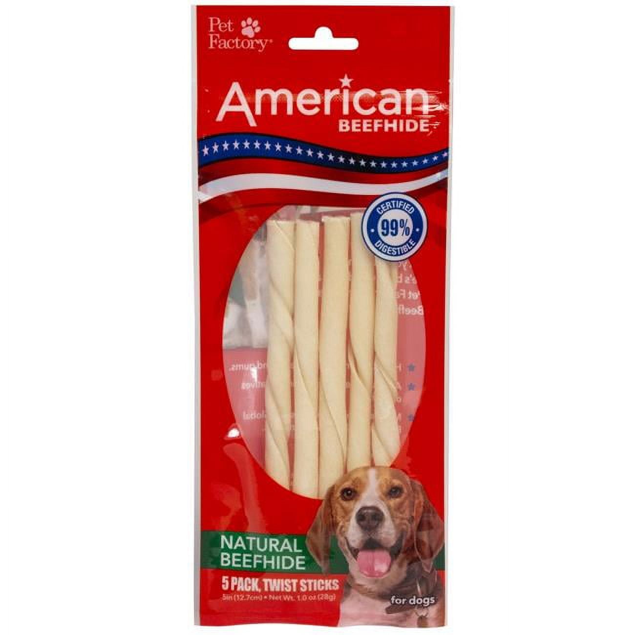 Picture of DDI 2361645 Dog Natural Hide Twist Sticks - Pack of 5 - Case of 24