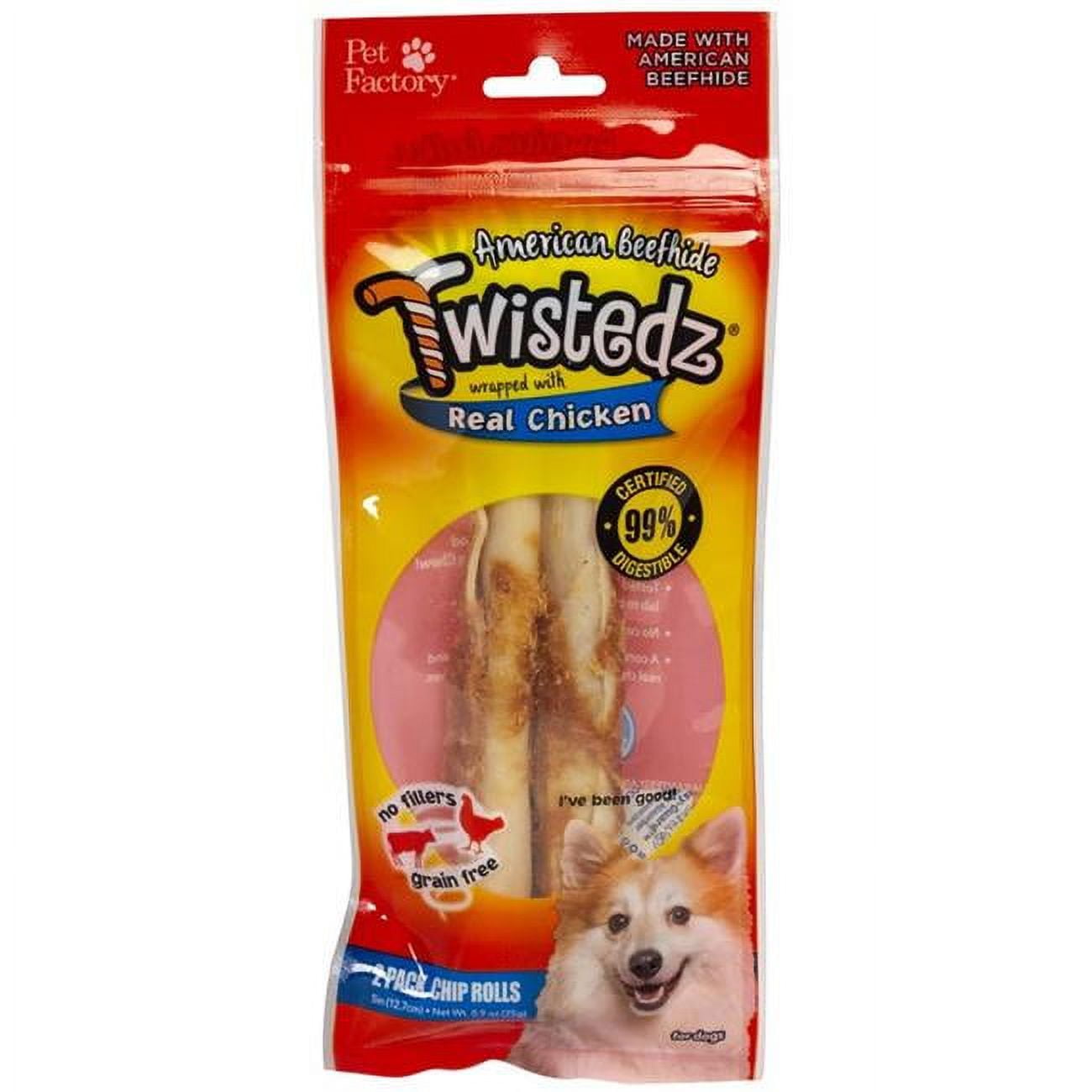 Picture of DDI 2361646 Dog Twistedz Sticks - Real Chicken - Pack of 2 - Case of 24
