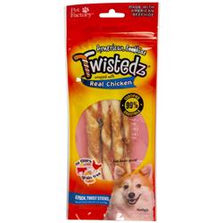 Picture of DDI 2361647 Dog Twistedz Sticks - Real Chicken - Pack of 4 - Case of 24