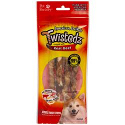 Picture of DDI 2361649 Dog Twistedz Sticks - Real Beef - Pack of 4 - Case of 24